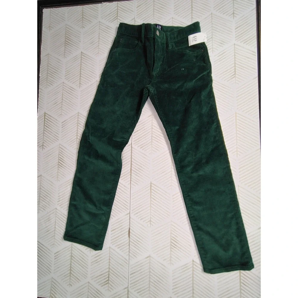 Gap Kids girls Green‎ Stretch Slim Corduroy Pants Size 12 Regular NWT